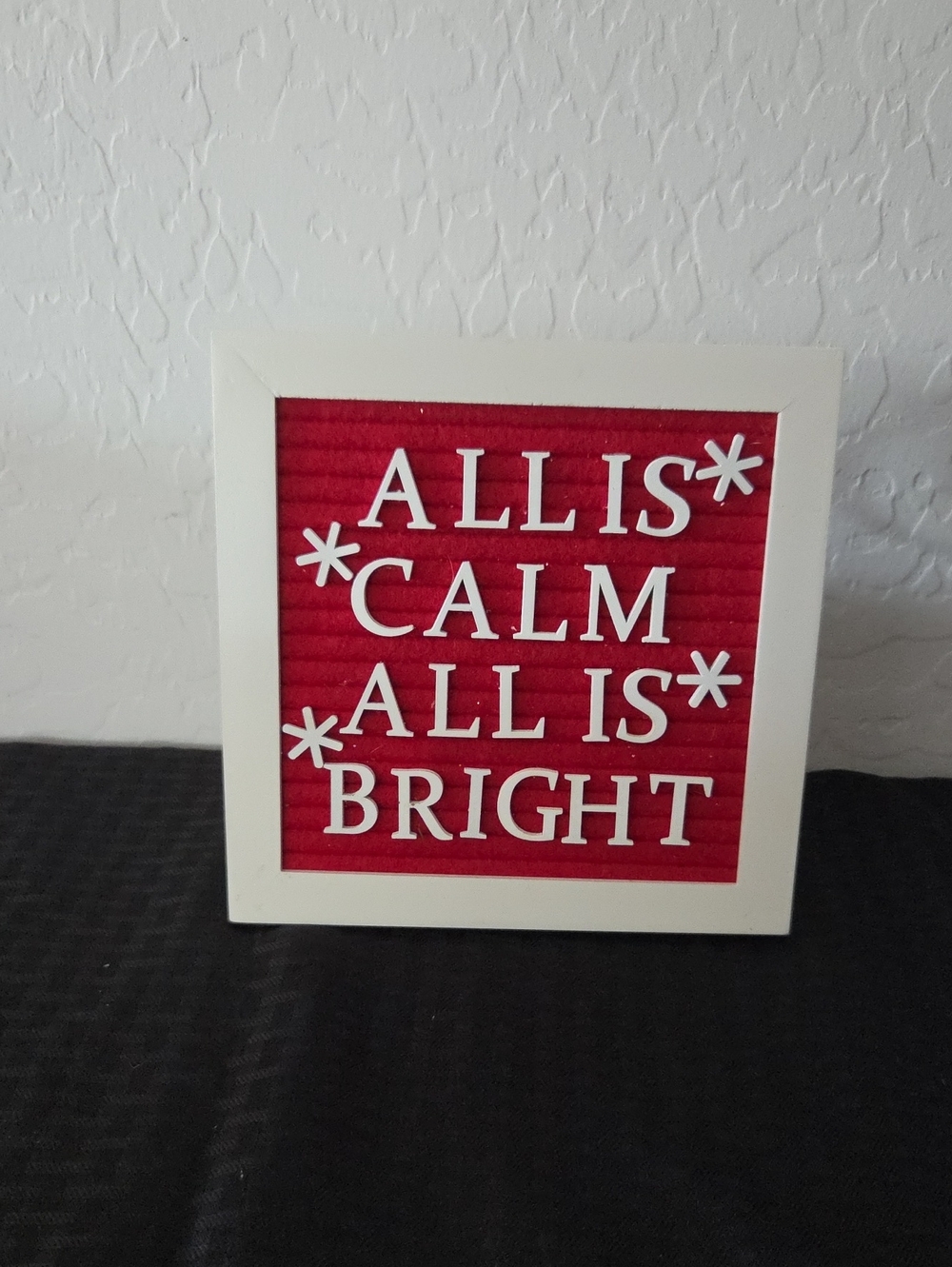 Red Holiday Letter Board Sign - All Is Calm All Is Bright